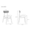 Manhattan Comfort Rectangle Dining Set of 7 W/ Colbert Chairs, 70.86 in L, American Solid Ash Wood 6-DT02DCCA02-OM - alternate 4